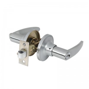 7302  Privacy Door Handle with Removable Latch Plate,  All Metal Door Lever Lock Set for Bedroom and Bathroom