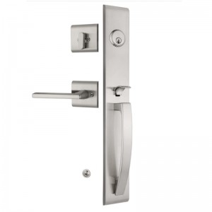 9080 Heavy Duty High Grade Security Handleset Lock, Front Door Entry Exterior Tubular Lock Set