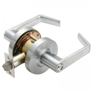 7201 Heavy Duty Designer Commercial Lever Door Lock ( Entry Function, Satin Chrome) Grade 2 Industrial Door Handle