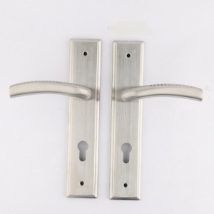 6003 Long Plate Door Handle Stainless Steel Lever Set, Modern Contemporary Mortise Lock
