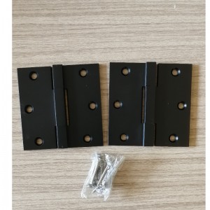 HN006 Heavy Duty Furniture Hardware Door Accessories Square Corners Brass Door Hinges (2-pack) 3 1/2\\