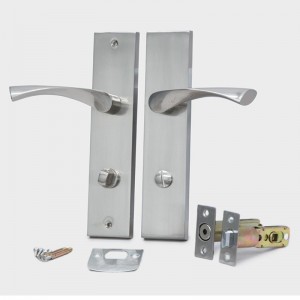 6202  Long Plate Lock With Lever Lock  Tubular Lever Set,  Zinc Alloy Contemporary Door Handle