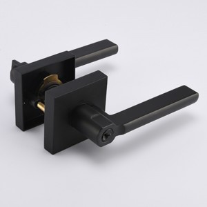 S7804 Matte Black Keyed Entry Lever Lock for Exterior Door and Front Door, Heavy Duty Door Knob