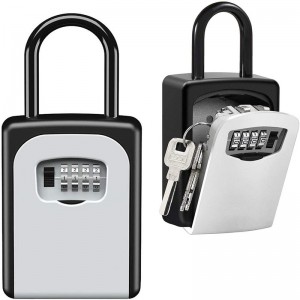 Key Lock Box, Combination Key Safe Lockbox with Code for House Key Storage, Combo Door Locker